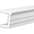 PROFHOME 434201 Architrav Fassadenprofil Stuckleiste Außenstuck 2 m 200 cm x 10,9 cm x 12,5 cm Weiß