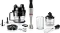 BOSCH Stabmixer ErgoMaster Serie 6 MSM6M8X1, 4 Klingen, Mixfuß Edelstahl, schwarz, 1200 W, Würfelschneider, Zerkleinerer, Schneebesen, 10 J Motorgarantie