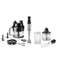 Bosch Stabmixer ErgoMaster Serie 6, mit Würfelschneider, Reibe, Schneebesen, 4 Edelstahl-Klingen verschleißfreie Keramik-Kupplung, Luftkühlung, langlebig, 1200 W, MSM6M8X1