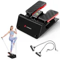 JASPORT ST3 Mini Stepper mit Power Ropes & Display – Heimtrainer für Zuhause, leise Hydraulik-Zylinder, Fitnessgerät bis 100 kg belastbar
