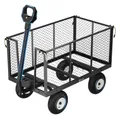 Sekey 500 KG Gartenwagen Gerätewagen Transportwagen mit 10" Vollgummi-Luftreifen, Grau