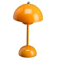 Luxus - Tischlampe Touch Deluxe - Josephine - Orange - H30 x Ø16 - Terrassenlampe - Schreibtischlampe - LED - Wiederaufladbar - Dimmbar - Kabellos - Tischlampe für innen und außen