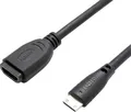 Value HDMI Verlängerungskabel HDMI-Mini-C Stecker, HDMI-A Buchse 0.15m Schwarz 12.99.3120 HDMI-Kabel