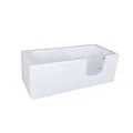 BELVIT Seniorenbadewanne 170x75 cm - Badewanne mit Tür, Einstieg rechts, barrierefreie Dusch-Badewanne aus Sanitäracryl, Rechteckwanne mit Edelstahlrahmen, höhenverstellbaren Füßen, inkl. Siphon
