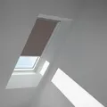 VELUX Verdunkelungsrollo Taupe 4577, SK10, GGU,Manuell,VELUX,weiße Schiene