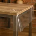 Transparente Folie Schutzfolie Tischdecke 0,3 mm Rechteckig 110 x 220 cm abwaschbare Schutztischdecke