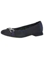 CAPRICE Damen Ballerinas Bast Elegant, Blau (Ocean Comb), 37 EU