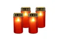 relaxdays Grabkerze LED Grablicht 4er Set, rot