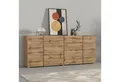 OTTO home Sideboard Metric,Breite 195 cm, grifflose Kommode 4 Türen/2 Schubkästen, Schubladenschrank mit viel Stauraum, Einlegeböden verstellbar