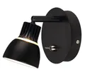 Nordlux LED Wandleuchte, LED-Leuchtmittel fest verbaut, Warmweiß, LED Wand Lampe Wohn Ess Zimmer Lese Strahler Spot Leuchte schwarz