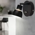 Luxus LED Wand Leuchte Spot Schlaf Zimmer Lese Beleuchtung schwarz beweglich