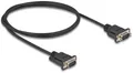 Delock Seriell Anschlusskabel [1x D-SUB-Stecker 9pol. - 1x D-SUB-Stecker 9pol.] 1m Schwarz