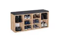 KOMTO Schuhbank Schuhregal Schuhschrank mit Sitzbank Bank Stauraum Garderobenbank, für 10 Paar, Spanplatte, Sofia 104 x 50 x 30 cm