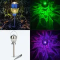 4 LED Solarleuchten mit Blätter Lichtspiel außen Garten Balkon Tisch Deko Lampen