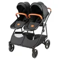 BabyTrold Sibbi Duo night Geschwisterwagen für zwei Kinder mit drehbaren Sitzen und