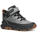 Geox J FLEXYPER PLUS BOY ABX Winterboots Sneaker mit Geox Spezial Membrane, Größenschablone zum Download grau|schwarz 28 EU