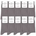 OCCULTO Businesssocken Herren 100% Baumwollsocken 10-20er Pack (Modell: Ingo) (10-Paar) grau 47-50