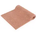 Blumtal Badematte Chenille weicher Badezimmerteppich, strapazierfähig, rutschfest, Polyester, Läufer, 40°C maschinenwaschbar rosa Läufer | 70 cm x 120 cm