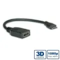 VALUE High Speed - Video-/Audio-/Netzwerkkabel - HDMI - HDMI, 19-polig (W) - Mini-HDMI, 19-polig (M) - 15 cm - abgeschirmt - Schwarz (11.99.5586)