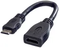 Value HDMI Anschlusskabel HDMI-A Buchse, HDMI-Mini-C Stecker 0.15 m Schwarz 11.99.5586 Geschirmt HDMI-Kabel