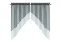 Delien Scheibengardine Beyza (2 St), Stangendurchzug, transparent, Zweifarbig