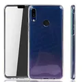 König Design 360 Grad Hülle kompatibel mit Huawei Y9 2019 Full Cover vorne hinten Handyhülle Dünn Ganzkörper Case Silikon Etui - Transparent