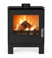 Kaminofen VERSO RHEIA L 5 kW – Moderner Holzofen freistehend, BImSchV Stufe 2, EcoDesign 2022, EEK A, Kamin Ofen mit Sichtfenster & Standfüßen