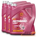 MANNOL 3x 4 L LITER MOTORBIKE 4-TAKT MOTORÖL MOTOR-ÖL MOTOREN-ÖL