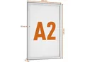 DURABLE Klapprahmen Aluminium, Format A2, silber