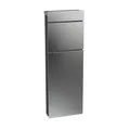 DEGAMO Briefkasten Standbriefkasten Dresden 39,5x14,2x115cm, Edelstahl, Moderne Optik