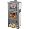 Eek A Kaminofen Mit Backfach Weiß Holzofen 12,1 Kw Kamin Ambasador Ofen Dauerbrandofen Werkstattofen Schwedenofen Hüttenofen Heizofen