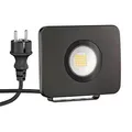 ledscom.de LED Gartenstrahler WEGA für außen, IP44, Stecker, schwarz, 29,6 W, 2361lm, warmweiß