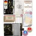 BeginnerBudget Ringbuchkalender Budget Planner & Haushaltsbuch Starter-Set: Sparbuch & Spar-Challenges, In Deutschland produziert und zusammengetragen schwarz