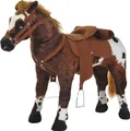 HOMCOM Spielpferd Reitpferd für 2+ Jahre Kinder mit Pferd Sound Plüschtier