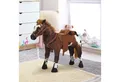 HOMCOM Stehtier Reitpferd mit Pferd Sound, Braun+Weiß 85 x 28 x 60 cm
