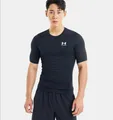 Under Armour T-Shirt Herren Kurzarm HeatGear® 001 Schwarz/Weiß Logo
