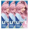 3x Schwarzkopf Live Pretty Pastels Rose Gold P123