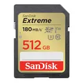 SanDisk Extreme SDXC UHS-I Speicherkarte 512 GB (V30, 180 MB/s Übertragung, U3, 4K UHD Videos, SanDisk QuickFlow-Technologie, wasserdicht, stoßfest, temperaturbeständig)
