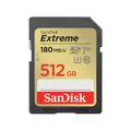 SanDisk Extreme 512GB, SDXC, UHS-I, U3, 180MB/s Speicherkarte #1906905