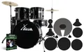 XDrum Rookie 20" Studio Schlagzeug Black plus Dämpferset