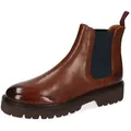 Melvin & Hamilton Regine 8 Leder-Chelsea Boots für Damen Stiefelette Flache Absätze, Echtes Leder, Vegetabile Gerbung braun 37 EU
