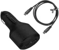 Pro User 2-Fach-USB Car Charger 108W Set: Auto Ladegerät mit USB C-C Kabel 100cm