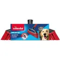 Vileda - Scopa Multi Gomma, Per Interni Ed Esterni, Dura, In Gomma E Caucciù, Adatta Per Peli D'Animale E Capelli, Rosso/nero, 34 X 13.5 X 4 Cm