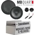 lasse W202 Front - Lautsprecher Boxen MB Quart QS165 - 16,5cm Kompo Auto Einbauzuebehör - Einbauset passend für Mercedes C-Klasse JUST SOUND best...