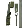 MFH US Pickel Army Metall oliv Holzstiel Hülle Spitzhacke Flachhacke Eispickel