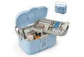 relaxdays Erste-Hilfe-Koffer Medizinbox aus Kunststoff, blau