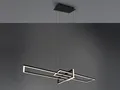 Große LED Pendelleuchte Wandleuchte mit Switch Dimmer 110 x 40cm in Schwarz matt