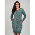 Ragwear Sweatkleid MENITA FLOWERS O grün L (40)