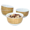 Ritzenhoff & Breker Brazil Müslischale 4-er Set Gelb I Suppen-Schüssel 14cm I Salat-Schale 450ml I hochwertiges Schalen-Service I Marken-Porzellan mikrowellengeeignet & spülmaschinengeeignet
