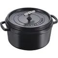 Staub La Cocotte Cocotte Buster+Punch 28 cm, rund, Schwarz, Gusseisen